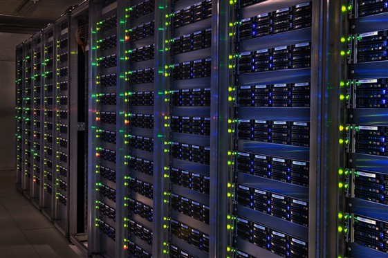 Racks of computers at the CERN computing centre