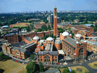 University of Birmingham main campus at Edgbaston